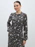 LC Waikiki Crew Neck Flower Long Sleeve Women's Dress